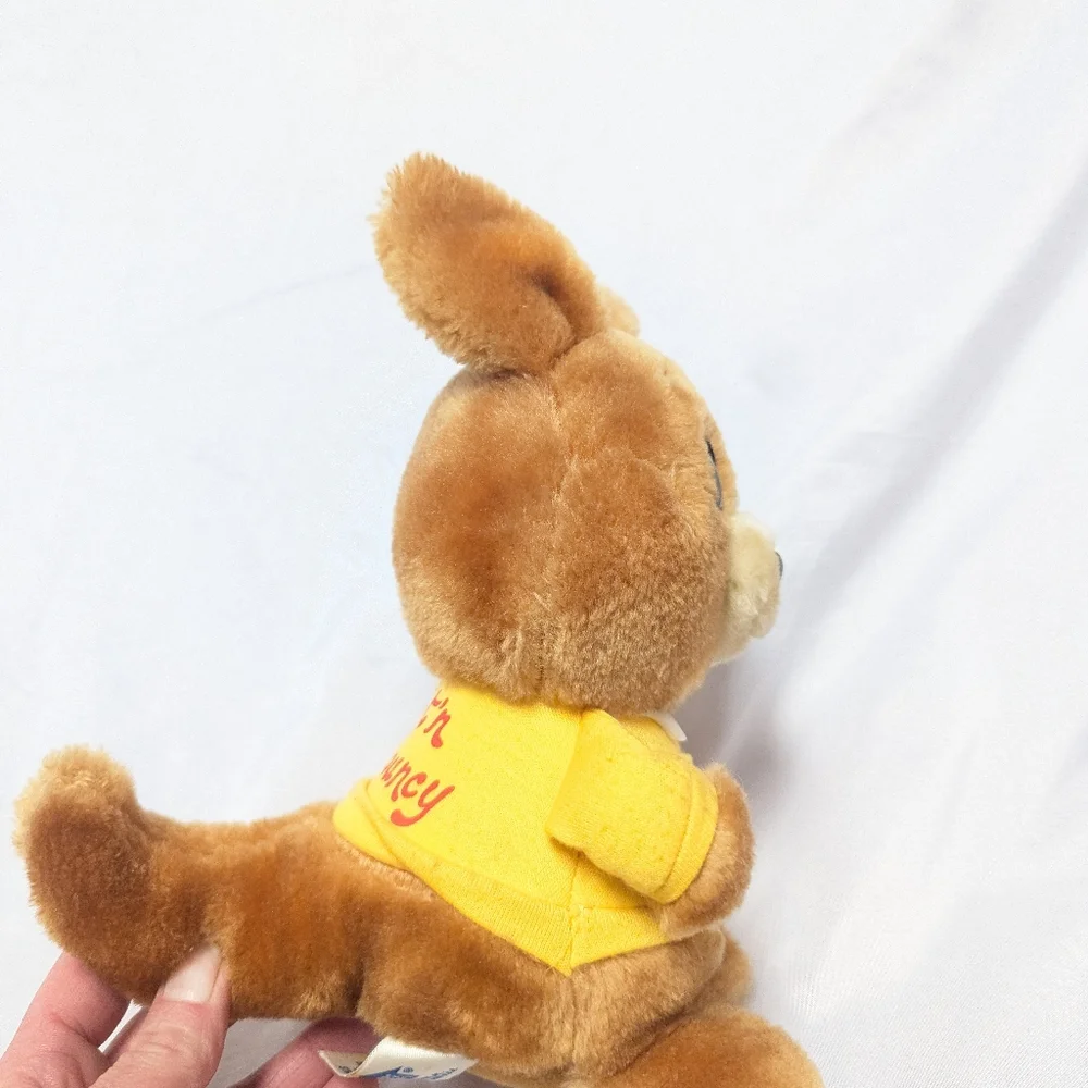 Vintage 1983 Hasbro Softies Kip Kangaroo Bright N' Bouncy Shirt Tales Plush